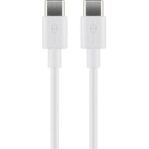 Kabel USB Goobay USB-C - USB-C 1 m Biały (JAB-4780426)