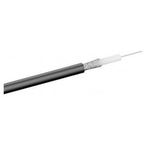 Goobay Kabel koncentryczny RG 58, ekranowanie 2x, 100 m, czarny
