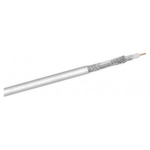 Przewód Goobay 120 dB kabel koncentryczny antenowy, ekranowanie 4x, CCS, 100 m, biały