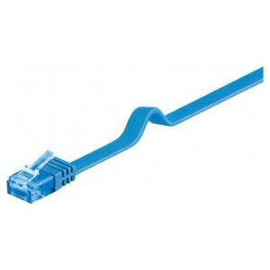 Goobay CAT 6A Płaska Kabel połączeniowy,U/UTP, Niebieski - Długość kabla 0.5 m