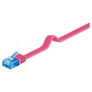 Goobay CAT 6A Płaska Kabel połączeniowy,U/UTP, Purpurowy - Długość kabla 2 m