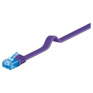 Goobay CAT 6A Płaska Kabel połączeniowy,U/UTP, Fioletowy - Długość kabla 2 m