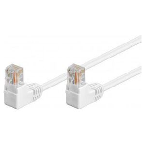 Goobay CAT 5eKabel łączący 1x 90 pod kątem,U/UTP, Biały - Długość kabla 0.5 m