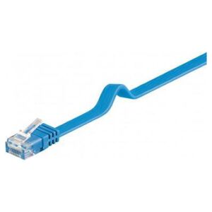 Goobay CAT 6Płaska Kabel połączeniowy,U/UTP, Niebieski - Długość kabla 3 m
