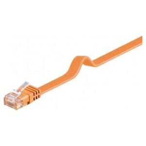 Goobay CAT 6Płaska Kabel połączeniowy,U/UTP, Pomarańczowy - Długość kabla 1.5 m