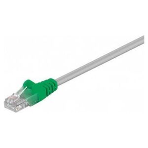 Goobay CAT 5e kabel krosowany, U/UTP, Szary, Zielony - Długość kabla 0.25 m