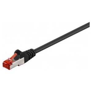 Goobay CAT 6 Kabel łączący, S/FTP (PiMF), czarny - Długość kabla 0.15 m
