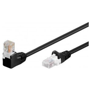 CAT 5eKabel łączący 1x 90 pod kątem,U/UTP, Czarny - Długość kabla 3 m