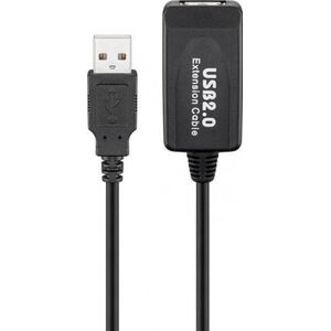 Kabel USB Goobay USB-A - USB-A 10 m Czarny (533888)