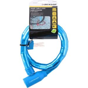 Dunlop Zapięcie rowerowe spiralne na klucz 1.8x80cm - niebieski