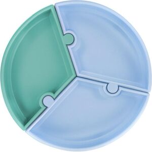 MINIKOIOI MINIKOIOI-TALERZYK SILIKONOWY PUZZLE NIE BIESKI/ZIELONY