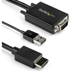 Kabel StarTech HDMI - D-Sub (VGA) + USB-A 2m czarny (VGA2HDMM2M)