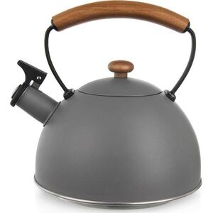 Orion Czajnik stalowy tradycyjny z gwizdkiem gaz indukcja szary WOODEN 2,9 l