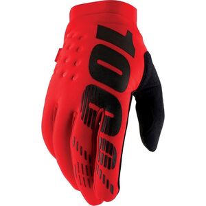 100% Rękawiczki 100% BRISKER Glove red roz. XL (długość dłoni 200-209 mm) (NEW)