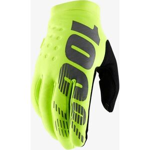 100% Rękawiczki 100% BRISKER Youth Glove fluo yellow roz. M (długość dłoni 149-159 mm) (DWZ)