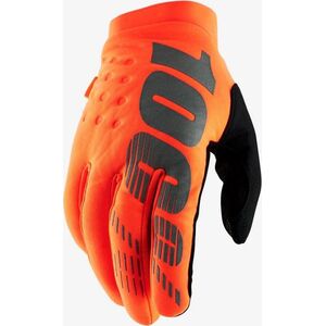 100% Rękawiczki 100% BRISKER Youth Glove fluo orange black roz. L (długość dłoni 159-171 mm) (DWZ)