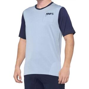 100% Koszulka męska 100% RIDECAMP Jersey krótki rękaw light slate navy roz. S (NEW 2021)