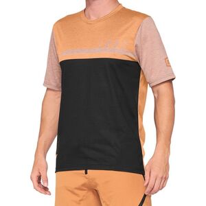 100% Koszulka męska 100% AIRMATIC Jersey krótki rękaw caramel black roz. L (NEW 2021)