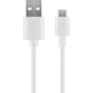 Kabel USB Goobay USB-A - microUSB 1 m Biały (4040849438370)