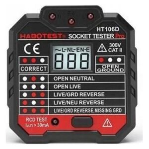 Habotest Tester gniazd z wyświetlaczem cyfrowym Habotest HT106D