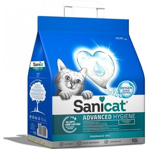 Żwirek dla kota Sanicat Advanced Hygiene, żwirek, dla kotów, 10l, bezzapachowy