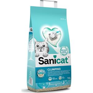 Żwirek dla kota Sanicat Clumping, żwirek, dla kotów, bentonit, mydło marsylskie, 16l, zbrylający