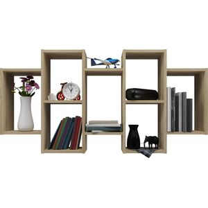 Topeshop REGAŁ WISZĄCY BILBAO 7.0 ŚCIENNY PÓŁKI DĄB SONOMA