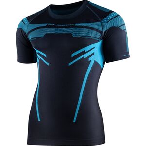 Brubeck SS13700 Koszulka męska DRY z krótkim rękawem grafitowy/niebieski XXL