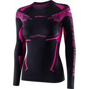 Brubeck LS15690 Bluza damska DRY czarny/fuksjowy M