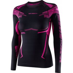 Brubeck LS15690 Bluza damska DRY czarny/fuksjowy S