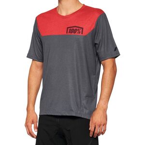 100% Koszulka męska 100% AIRMATIC Jersey krótki rękaw charcoal racer red roz. XL (NEW 2022)