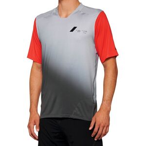 100% Koszulka męska 100% CELIUM Jersey krótki rękaw grey racer red roz. L (NEW 2022)