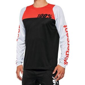 100% Koszulka męska 100% R-CORE Jersey długi rękaw black racer red roz. L (NEW 2022)
