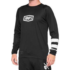 100% Koszulka męska 100% R-CORE Jersey długi rękaw black white roz. L (NEW 2022)