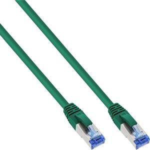 InLine InLine® Patch Cable S/FTP PiMF Cat.6A halogen free 500MHz green 0.25m