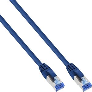 InLine InLine® Patch Cable S/FTP PiMF Cat.6A halogen free 500MHz blue 0.25m
