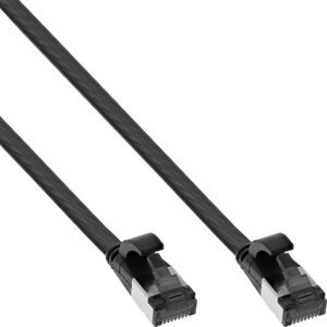 InLine InLine® Flat patch cable, U/FTP, Cat.8.1, TPE halogen free, black, 7,5m