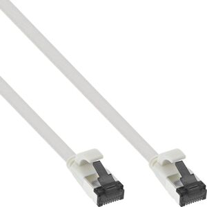 InLine InLine® Flat patch cable, U/FTP, Cat.8.1, TPE halogen free, white, 7,5m