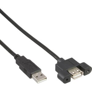 Kabel USB InLine USB-A - USB-A 0.6 m Czarny (B-33440E)