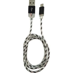 Kabel USB LC-Power USB-A - microUSB 1 m Przezroczysty (31332H)