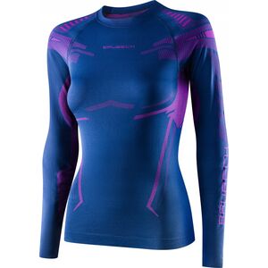 Brubeck LS15690 Bluza damska DRY jeansowy/fioletowy L
