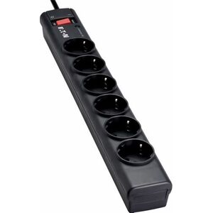Listwa zasilająca Eaton Protection Strip przeciwprzepięciowa 6 gniazd 1 m czarna (PS6D)