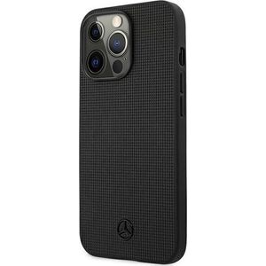 Mercedes Mercedes MEHCP13LMBLBK iPhone 13 Pro / 13 6,1" czarny/black hardcase Leather Meshed Metal Logo