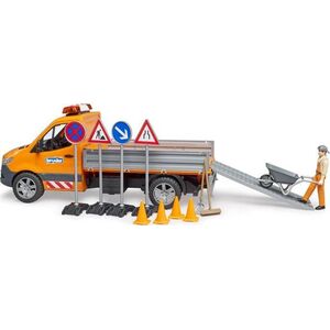 Bruder Bruder MB Sprinter municipal with light & sound module, model vehicle (orange, including driver and accessories)