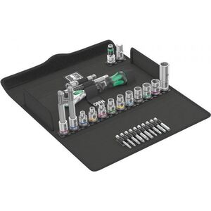 Wera Wera Bicycle Set 7, 3/8, tool set (black/green, 27 pieces, speed ratchet with pivoting head)