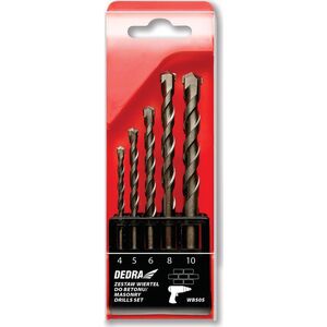 Wiertło Dedra Zestaw 5szt wierteł do betonu, 4,5,6,8,10mm