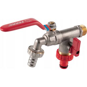 Ferro KCD1 ZAWÓR CZERP.KULOWY Z 2 PRZYŁ. 3/4", 1/2" FERRO // ZKC.15/20-COMFORT-FER