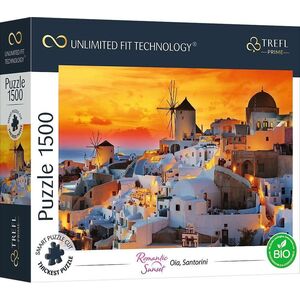 Trefl Puzzle 1500 Oia, Santorini Unlimited Fit Technology