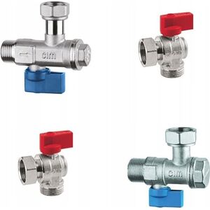 Top-Therm Uniwersalny zestaw zaworów kątowych do kotłów gazowych z filtrami ( 4 szt. zawory 3/4" )