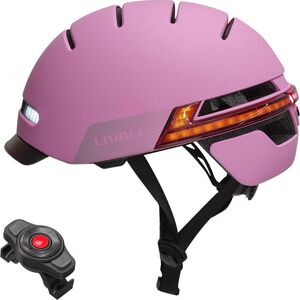 Livall Neo Smart Kask Miejski Bluetooth LED/SOS, Różowy, r. M (BH51M)